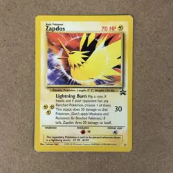 Zapdos 23 Black Star Promo - Aoki Error Pokemon Card WOTC Vintage - MP - Image 1