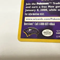 CATCH MEW Card Promo - Pokemon the Movie - 1999 Pokemon Wizards of the Coast MP - Image 3