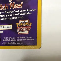 CATCH MEW Card Promo - Pokemon the Movie - 1999 Pokemon Wizards of the Coast MP - Image 4