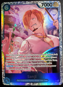 Sanji OP11-051 SR ONE PIECE Tcg Card Game NM BLUE - Image 1