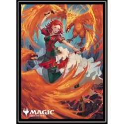 Ensky 80 Players Card Sleeve Protector Foundation FDN Rionya, Fire Dancer - Image 1