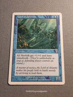 MTG 7th Edition Lord of Atlantis #83 Rare Magic The Gathering Free Shipping - Image 1