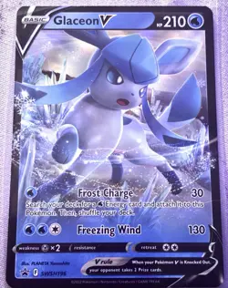 Holo Glaceon V - Mint/NM Pokemon TCG Trading Card - SWSH196 Black Star Promo - Image 1