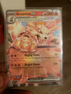 Pokemon TCG Arcanine ex 032/198 Scarlet & Violet Base Set Double Rare Card - NM - Image 1