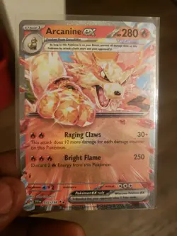 Pokemon TCG Arcanine ex 032/198 Scarlet & Violet Base Set Double Rare Card - NM - Image 2