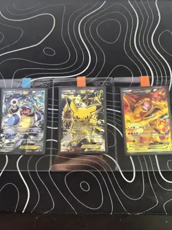 Pokemon Full Art Blastoise, Charizard, Venusaur, Pikachu EX XY121/122/123/124 - Image 1