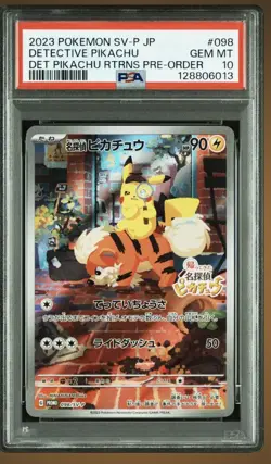 PSA 10 Detective Pikachu 098/SV-P Returns - Pokemon Card Japanese 2023 - Image 1