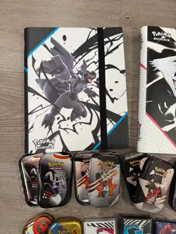 Pokemon Black Bolt White Flare Binder Tins Sleeves Pokeball Empty Lot NO CARDS - Image 2
