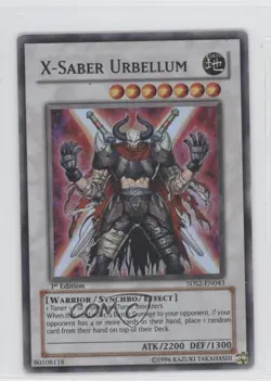 X-Saber Urbellum 1st Ed. YuGiOh 5D's 2 Starter Deck #5DS2-EN043 2009 READ - Image 1