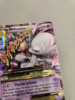 Pokemon M Mega Mewtwo EX Ultra Rare Holo TCG Card 64/162 XY Breakthrough - Image 2