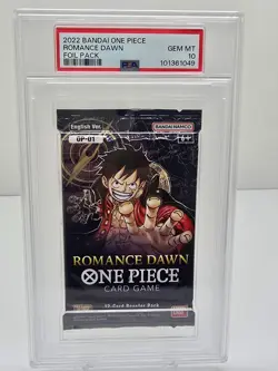 PSA 10 GEM MT One Piece English Ver. 2022 OP 01 ROMANCE DAWN FOIL PACK Card Game - Image 1