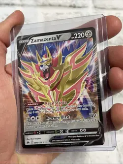 Pokemon Zamazenta V 098/159 Crown Zenith Holo Pokemon Card NM/MT Nintendo 2023 - Image 1