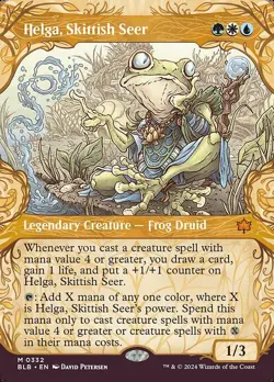 1x Helga, Skittish Seer - Extended Art Showcase NM Eng MTG - Bloomburrow - Image 1