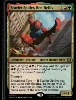 MTG Magic the Gathering Spider-Man Rare 142 Scarlet Spider Ben Reilly - Image 1