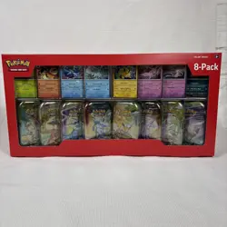 Pokemon TCG Prismatic Evolutions 8 Mini-Tin Bundle w/ Promo Cards COSTCO SEALED - Image 1