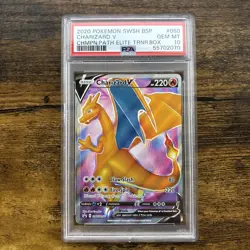 PSA 10 GEM MINT Charizard V SWSH050 Pokemon Champion's Path ETB Promo 2020 - Image 1