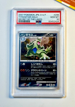 Pokemon PSA 10 Tyranitar Holo #298 Unlimited Secret of the Lakes 2007 Japanese - Image 1