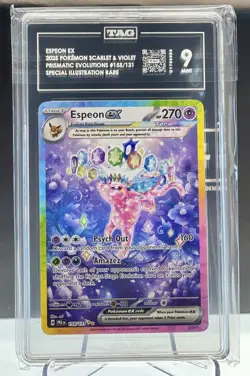 Espeon ex #155/131 TAG 9 MINT - Pokemon 2025 Prismatic Evolutions SIR - Image 1