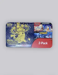 Pokemon TCG Surging Sparks ETB + Booster Bundle Costco 2-pack Sealed New - Image 1