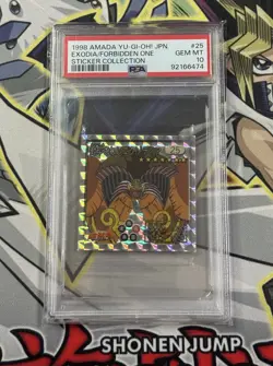 1998 Yu-Gi-Oh! POP 1 Exodia the Forbidden One Amada Sticker Collection PSA 10 - Image 1