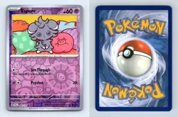 Espurr #84/191 SV Surging Sparks 2024 Reverse Holo Common Pokemon TCG Card - Image 1