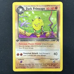 Dark Primeape 43/82 1st Edition Team Rocket Pokemon Card WOTC Uncommon NM - Image 1
