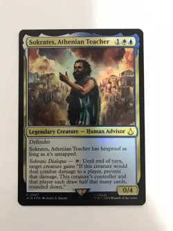 Sokrates Athenian Teacher Foil MTG Magic the Gathering Card NM Near Mint ACR - Image 1