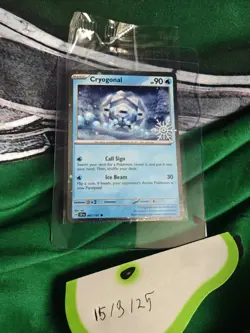 Pokemon TCG Cryogonal 47/191 Surging Sparks Stamped Holiday Promo - Image 1