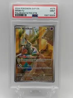 2024 POKEMON SVP EN-SV BLACK STAR PROMO #075 MIMIKYU PSA 9 ETB - Image 1