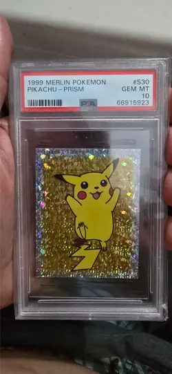 1999 MERLIN POKEMON S30 PIKACHU-PRISM PSA 10 GEM MINT - Image 1
