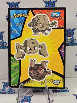 Pokemon Topps The First Movie Sticker Puzzle Geodude Graveler Golem MP - Image 1