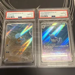 PSA 10 SEQ SET SQUIRTLE & WARTORTLE 170-171 Pokemon JP SV2a Pokemon 151 AR - Image 1