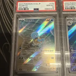 PSA 10 SEQ SET SQUIRTLE & WARTORTLE 170-171 Pokemon JP SV2a Pokemon 151 AR - Image 3