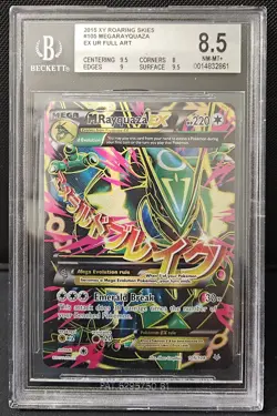 Mega Rayquaza EX Full Art 105/108 Pokemon XY Roaring Skies Holo BGS NM-MT+ 8.5 - Image 1