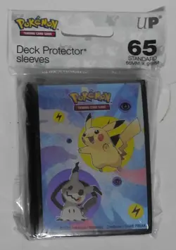 ULTRA PRO DECK PROTECTOR SLEEVES - POKEMON PIKACHU & MIMIKYU (PK65) - FREE P&P - Image 1