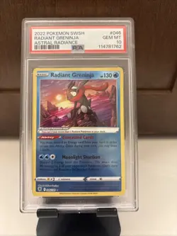 2022 POKEMON SWORD & SHIELD ASTRAL RADIANCE #046 RADIANT GRENINJA PSA 10 - Image 1