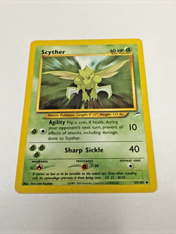 Scyther Unlimited 55/105 Neo Destiny LP Pokemon Card - Image 1