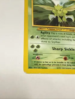 Scyther Unlimited 55/105 Neo Destiny LP Pokemon Card - Image 3