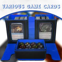 MTG Deck Box, 3-In-1 Leather Magnetic Case with Dice Tray, 2 Commander Displays - Image 5