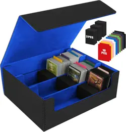 1800+ Trading Card Storage Box,Mtg Deck Box with 10 Pcs Colorful Dividers & 3 Fo - Image 1