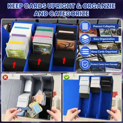 1800+ Trading Card Storage Box,Mtg Deck Box with 10 Pcs Colorful Dividers & 3 Fo - Image 4