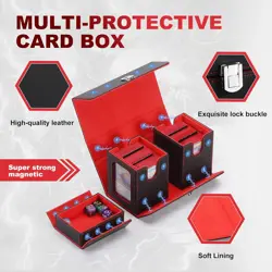 MTG Card Storage Box, 3 in 1 Graded Carrying Deck Box, 2PCS Commander Deck Boxes - Image 4