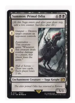 Summon: Primal Odin R 0121 Regular - Final Fantasy Magic the Gathering MTG NM - Image 1