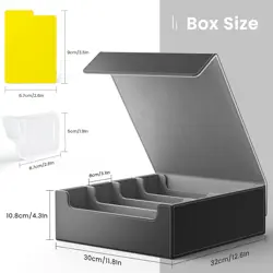 Card Storage Box with 4 Card Supports, 3200+ MTG Deck Box with 24 Colorful Divid - Image 2