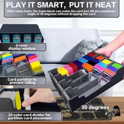 MTG Trading Card Storage Box with Playmat Fits 4000+ Cards, 4-Row Commander Deck - Image 5