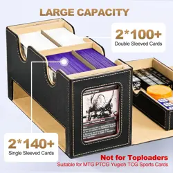 MTG Deck Box with 2 Commander Display and Dice Tray-Patented Design, Double Deck - Image 4
