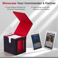 MTG Commander Deck Box with Dual Commander Display, Patented Card Deck Box Fits - Image 2