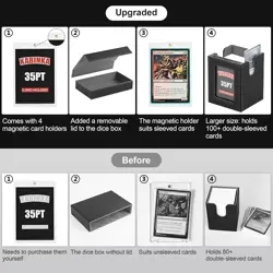 Deck Box for MTG Commander Display, 5 in 1 Trading Card Storage Box Fits 400+ Do - Image 2