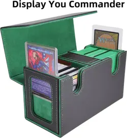 MTG Commander Card Storage Box - Fits 200 Double Sleeved Cards,3-In-1Card Deck C - Image 2