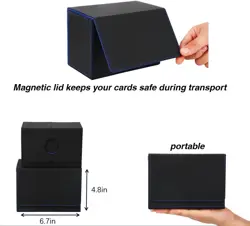 MTG Deck Box for Commander Display with Dice Tray, Double Deck Case Fits 160 Dou - Image 5
